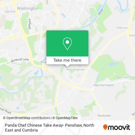 Panda Chef Chinese Take Away- Penshaw map