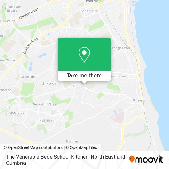 The Venerable Bede School Kitchen map