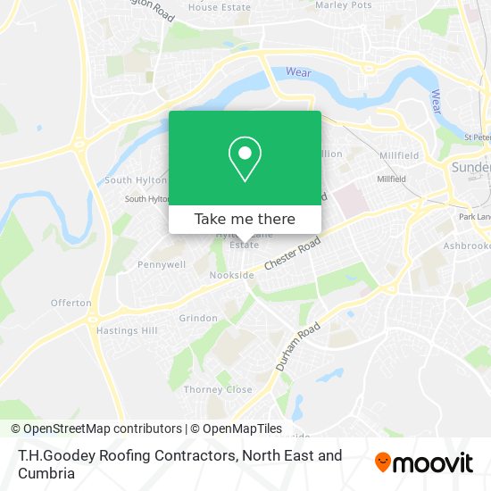 T.H.Goodey Roofing Contractors map