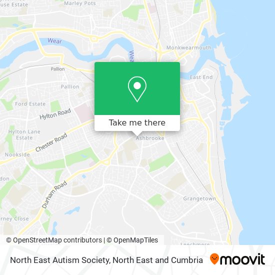 North East Autism Society map