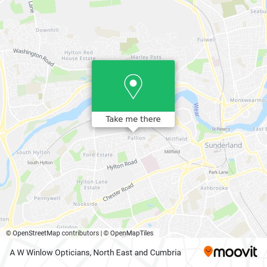 A W Winlow Opticians map
