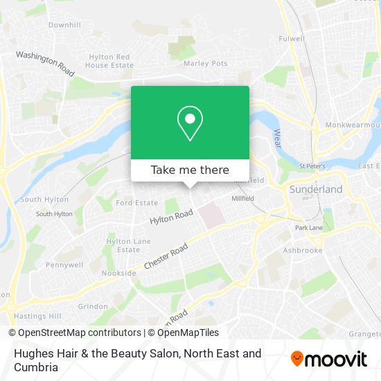 Hughes Hair & the Beauty Salon map
