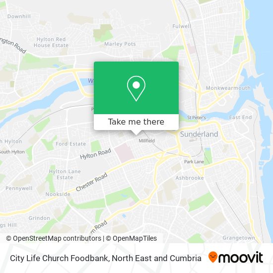 City Life Church Foodbank map