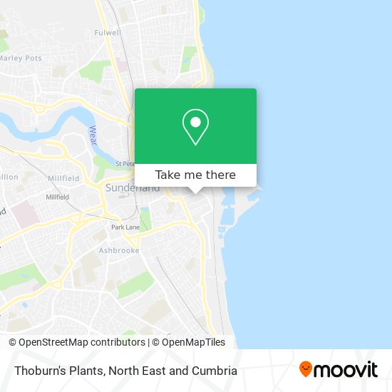 Thoburn's Plants map