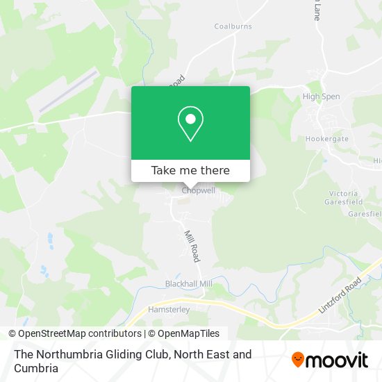 The Northumbria Gliding Club map