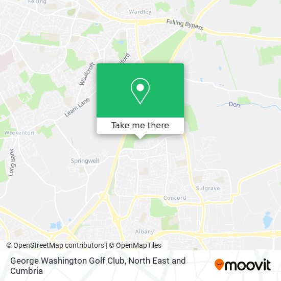 George Washington Golf Club map