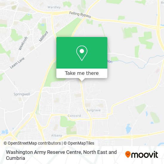 Washington Army Reserve Centre map