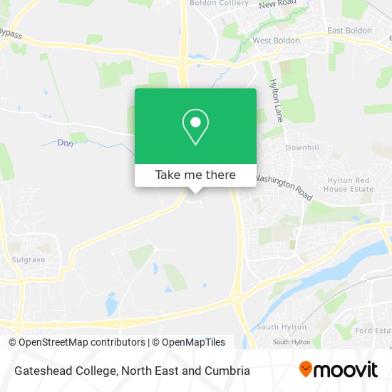 Gateshead College map