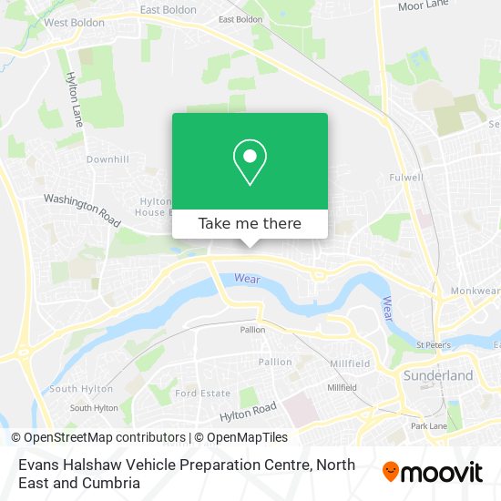 Evans Halshaw Vehicle Preparation Centre map
