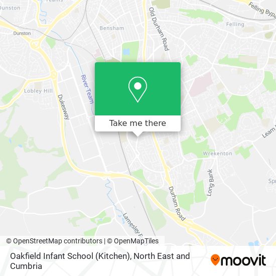 Oakfield Infant School (Kitchen) map