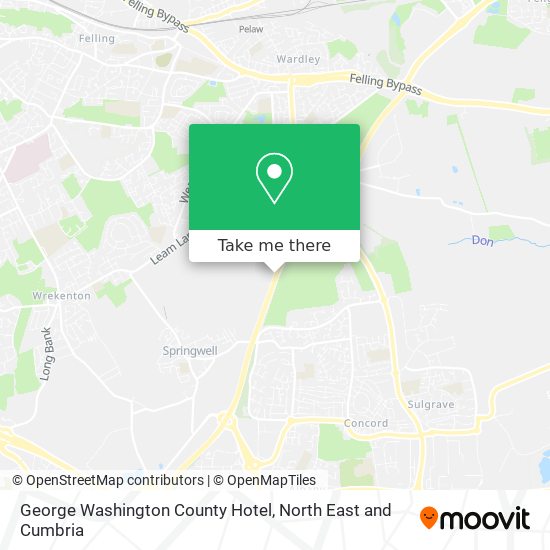 George Washington County Hotel map