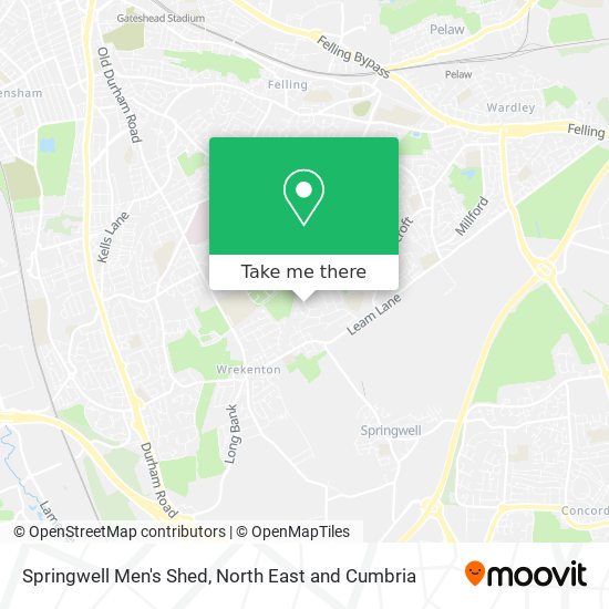 Springwell Men's Shed map