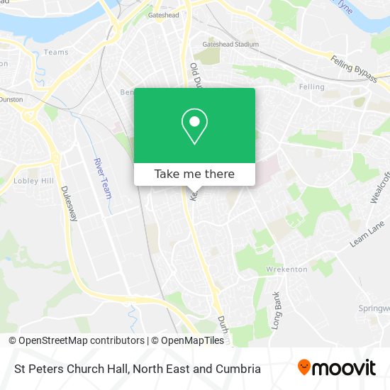 St Peters Church Hall map