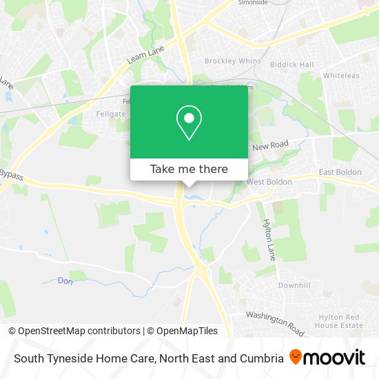 South Tyneside Home Care map