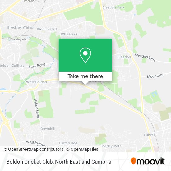 Boldon Cricket Club map