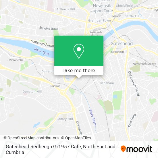 Gateshead Redheugh Gr1957 Cafe map