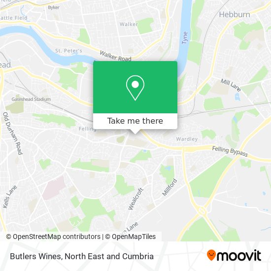 Butlers Wines map