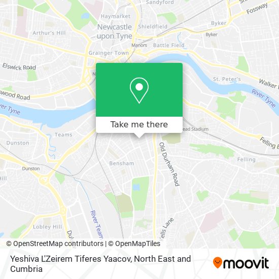 Yeshiva L'Zeirem Tiferes Yaacov map