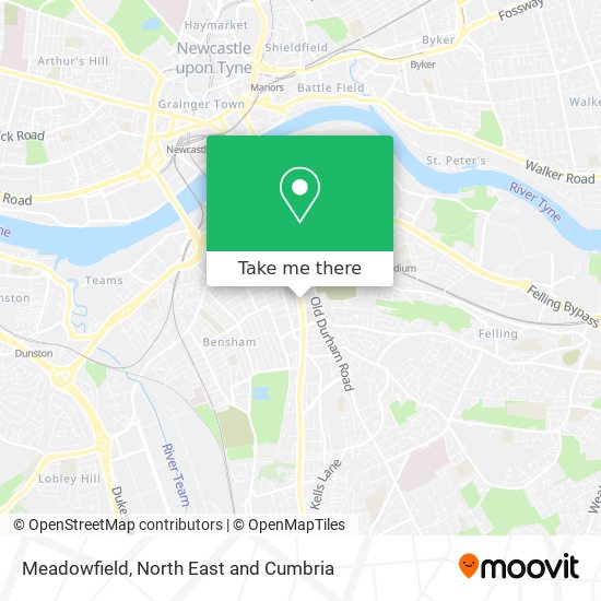 Meadowfield map