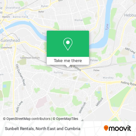 Sunbelt Rentals map