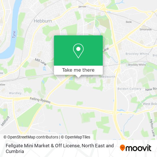 Fellgate Mini Market & Off License map