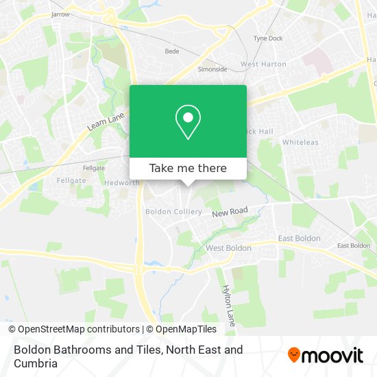 Boldon Bathrooms and Tiles map