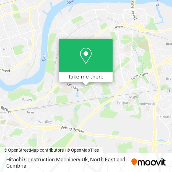 Hitachi Construction Machinery Uk map