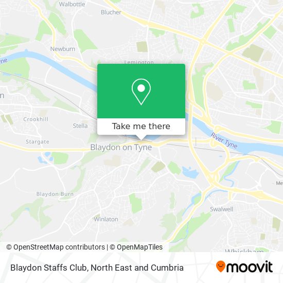 Blaydon Staffs Club map