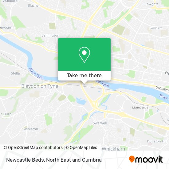 Newcastle Beds map