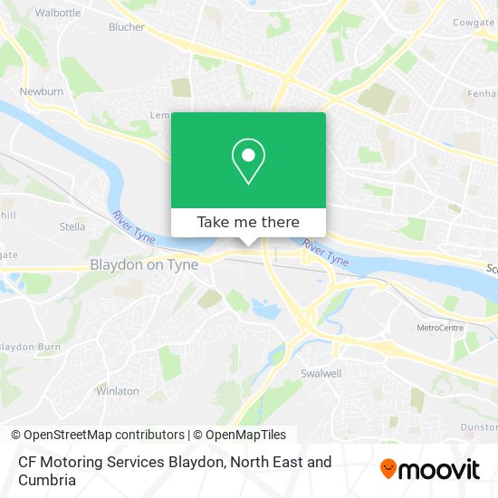 CF Motoring Services Blaydon map