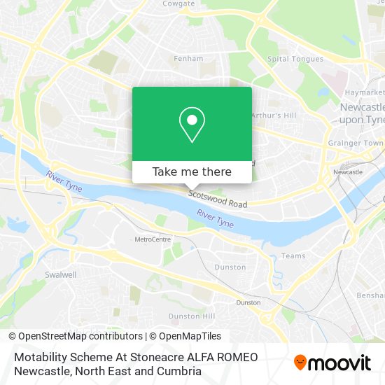 Motability Scheme At Stoneacre ALFA ROMEO Newcastle map