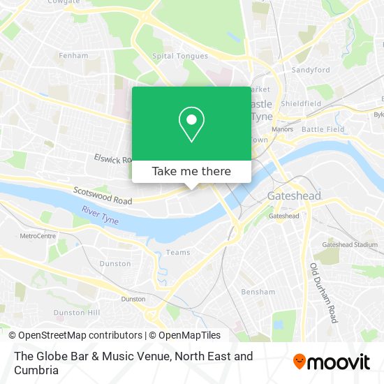 The Globe Bar & Music Venue map