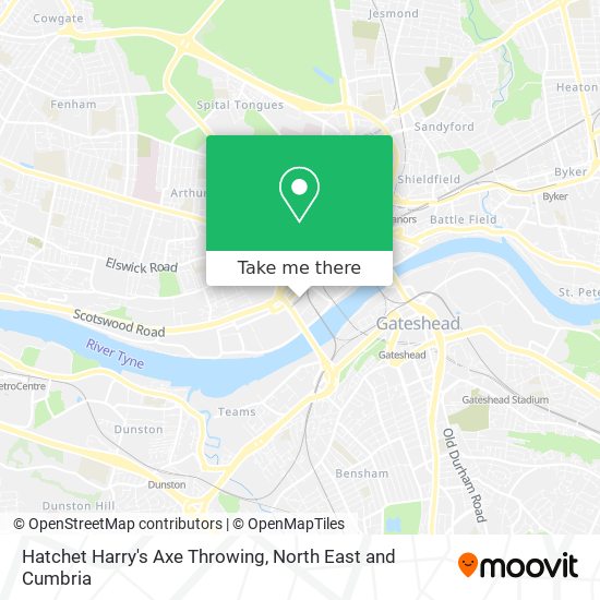 Hatchet Harry's Axe Throwing map