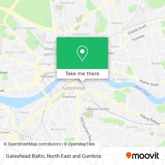 Gateshead Baltic map