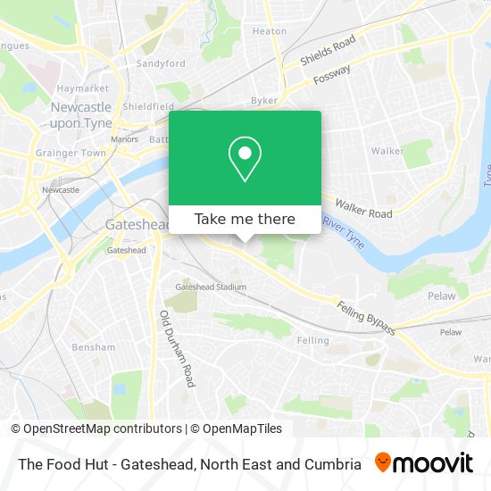 The Food Hut - Gateshead map