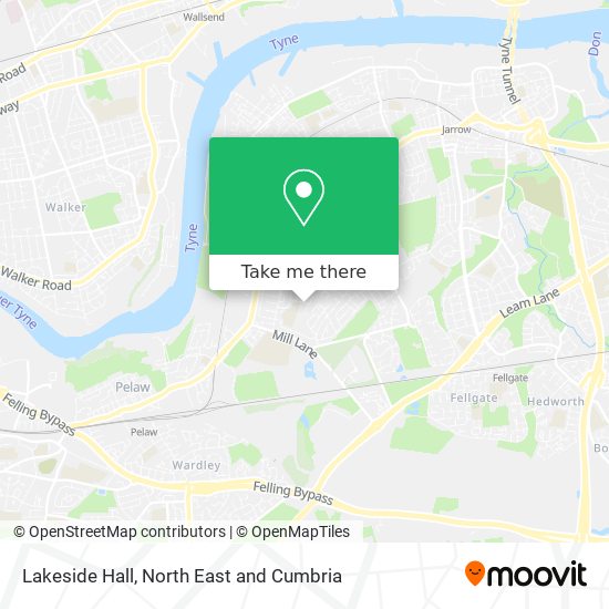 Lakeside Hall map