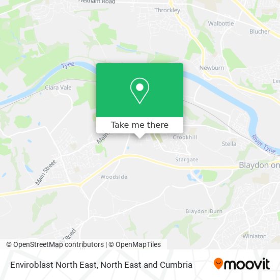 Enviroblast North East map