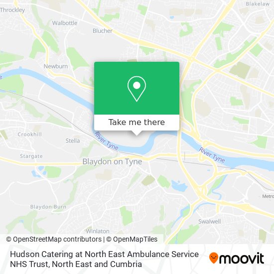 Hudson Catering at North East Ambulance Service NHS Trust map