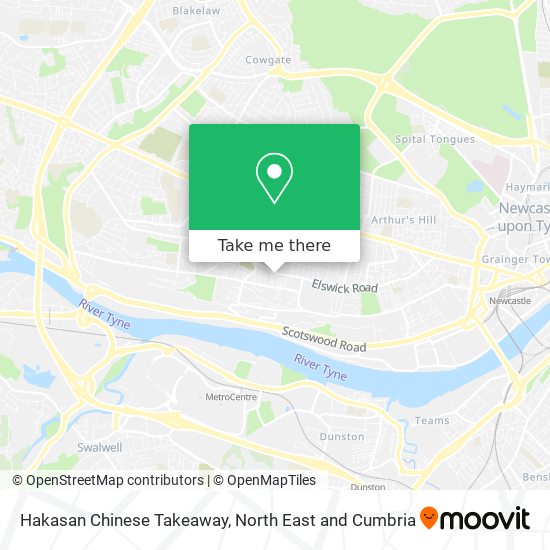 Hakasan Chinese Takeaway map