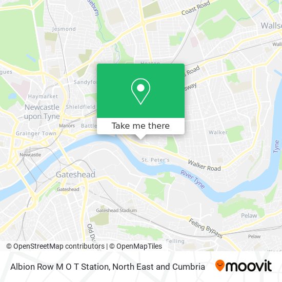 Albion Row M O T Station map