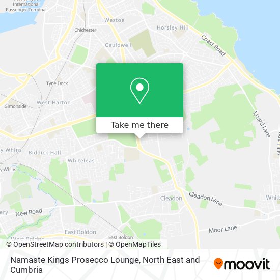 Namaste Kings Prosecco Lounge map