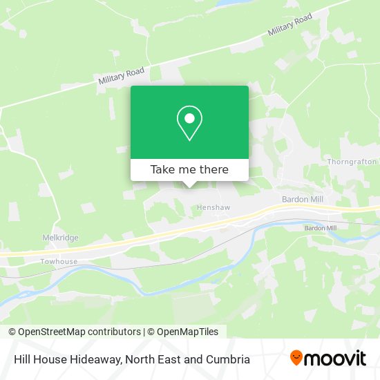 Hill House Hideaway map