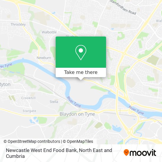 Newcastle West End Food Bank map