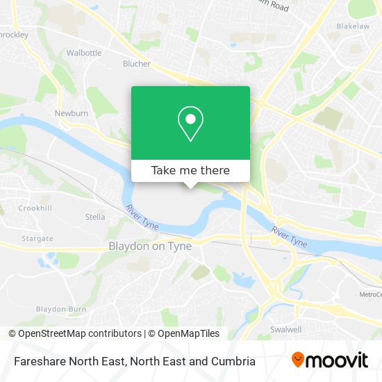 Fareshare North East map