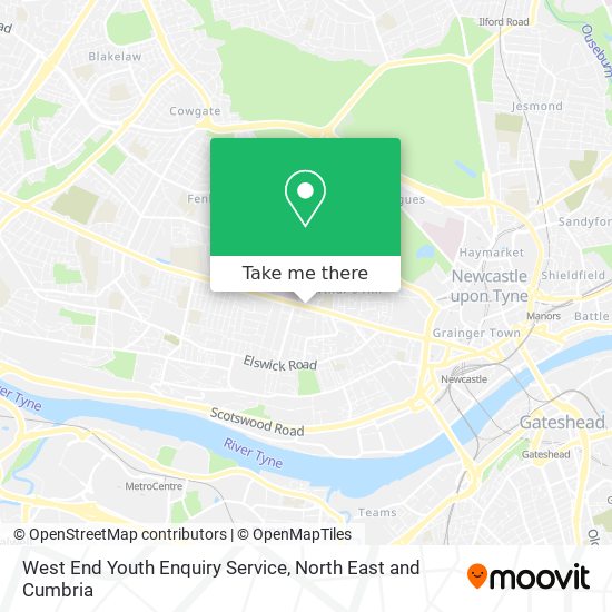 West End Youth Enquiry Service map