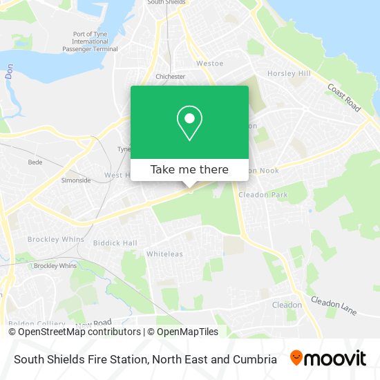 South Shields Fire Station map