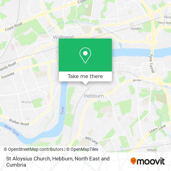 St Aloysius Church, Hebburn map