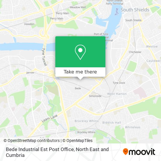 Bede Industrial Est Post Office map