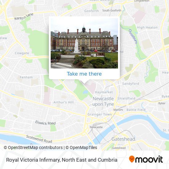 Royal Victoria Infirmary map