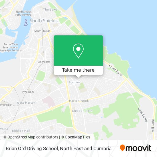Brian Ord Driving School map